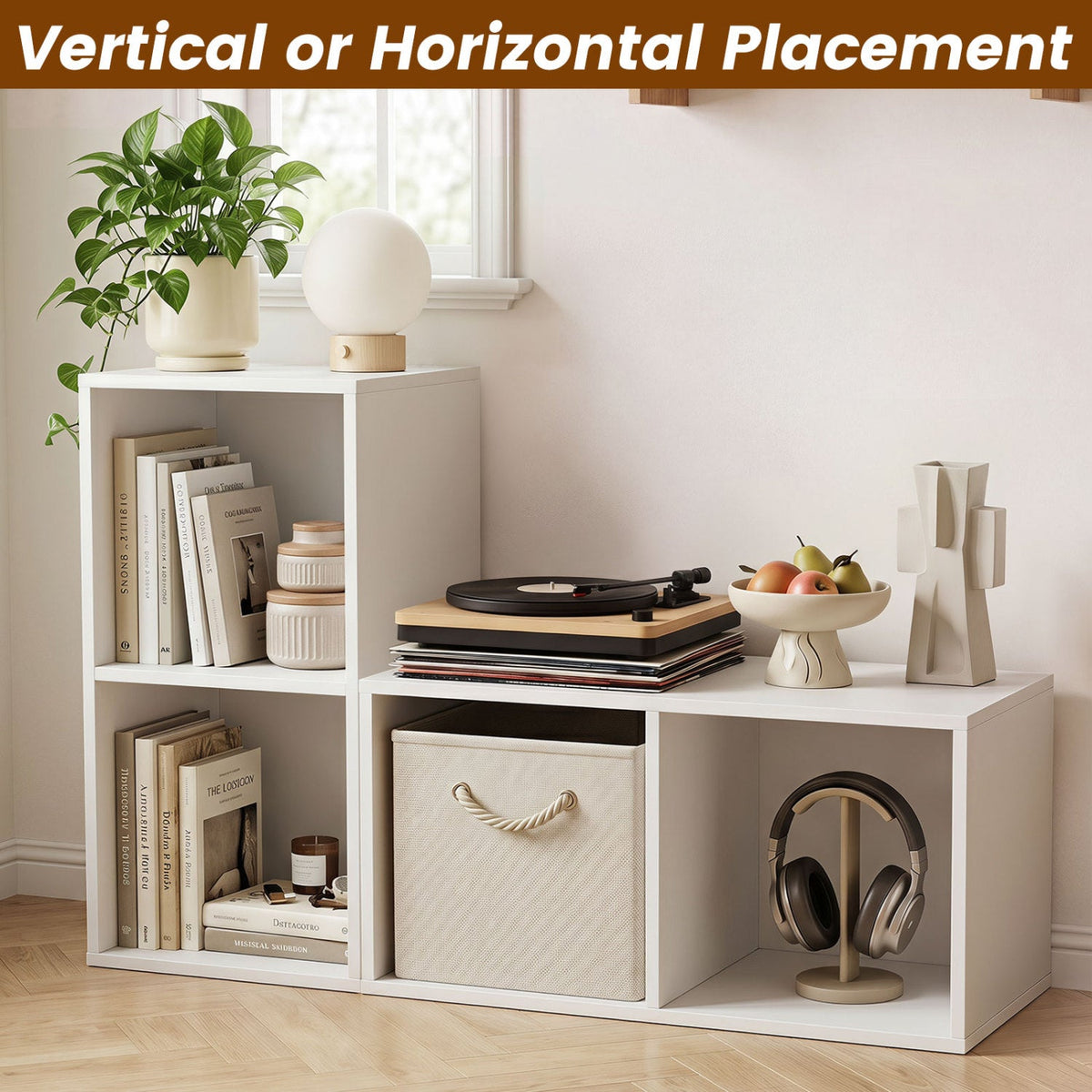 Two-Cube Bookcase — White