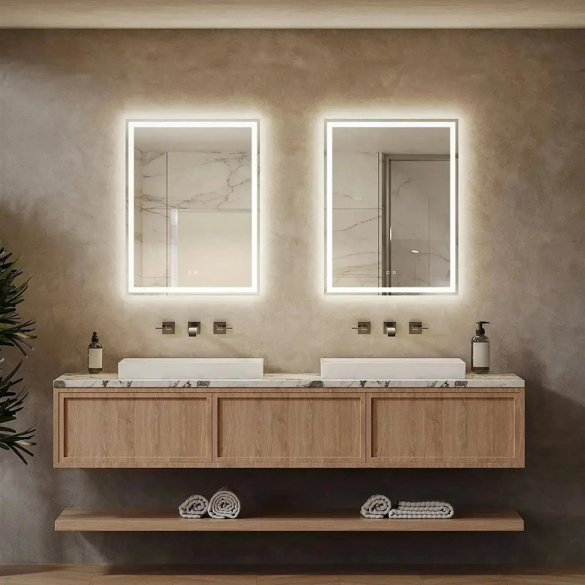 Center Glow LED Mirror — 20 × 28