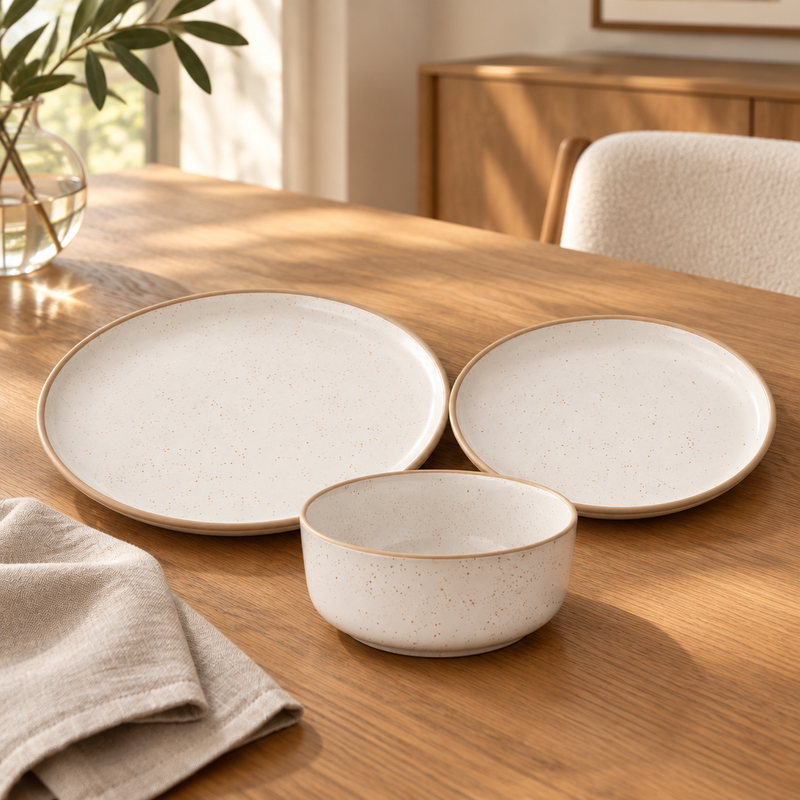Inwood Speckled Stoneware Set — 12 Pieces