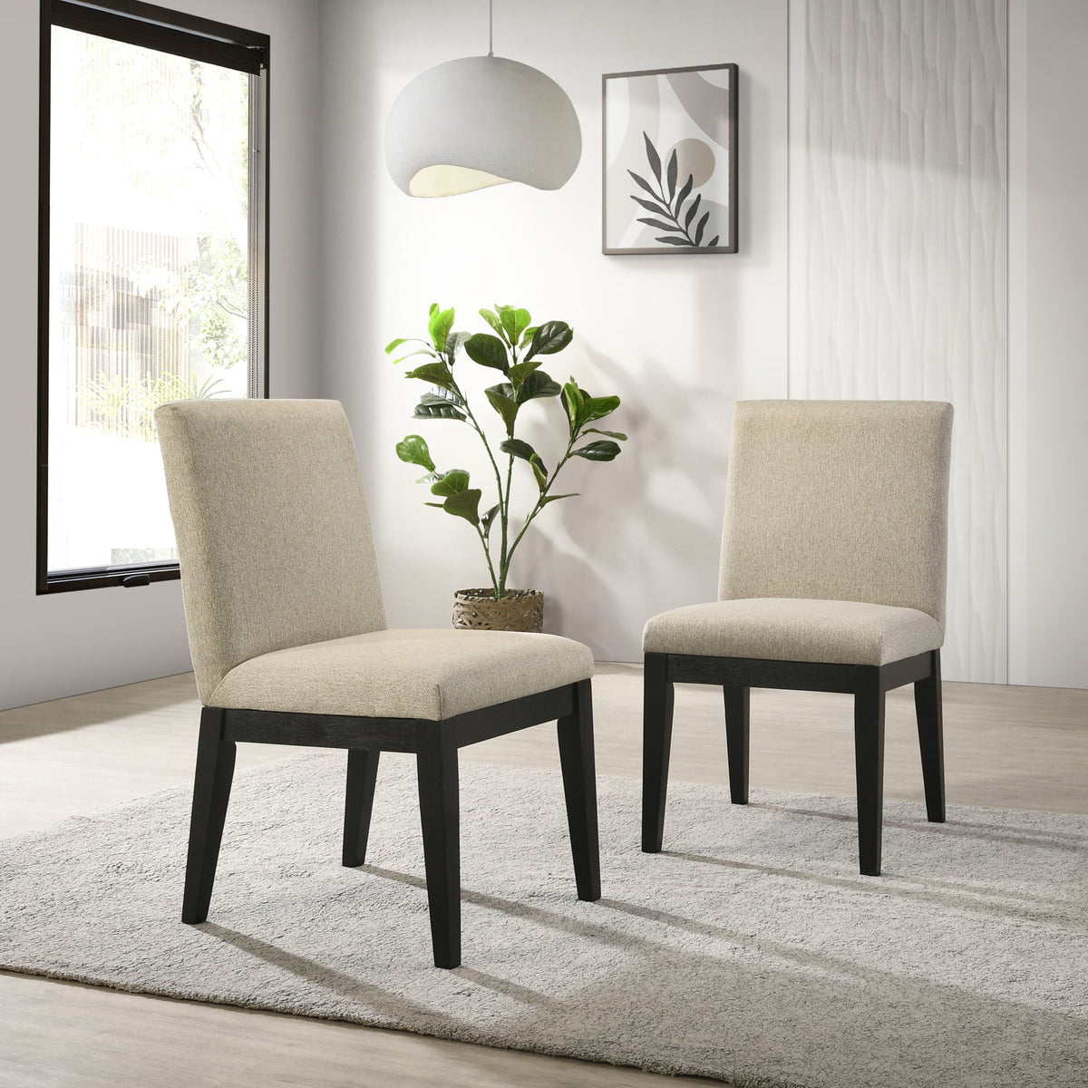 Rocco Upholstered Dining Chairs — Set of Two