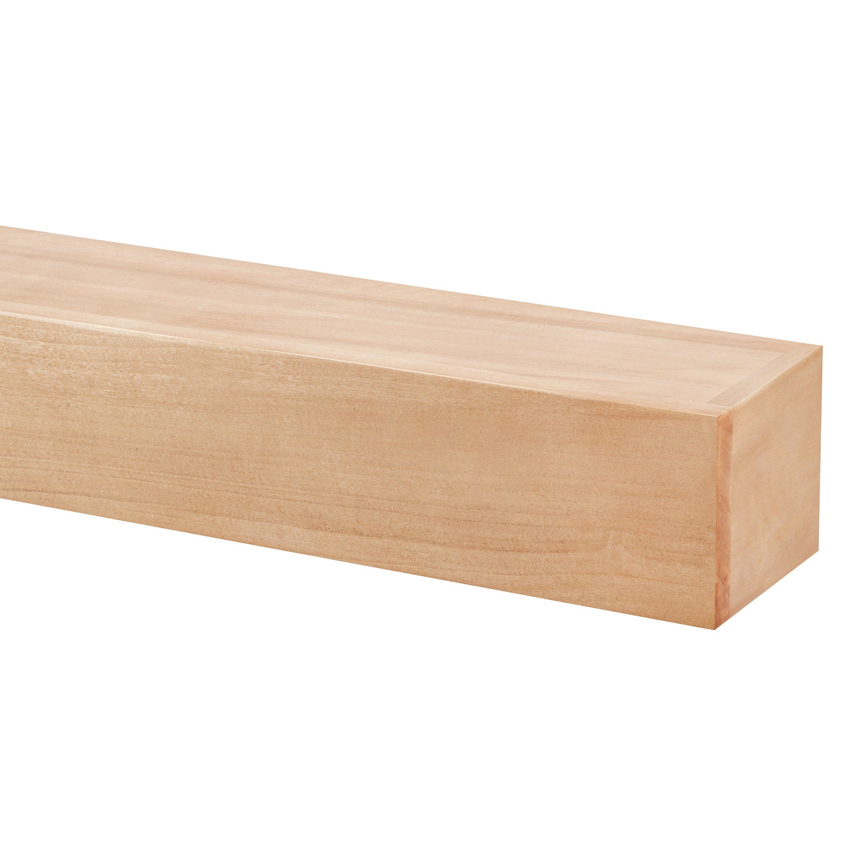 Farmhouse Poplar Fireplace Mantel — Natural / 36" / 9"