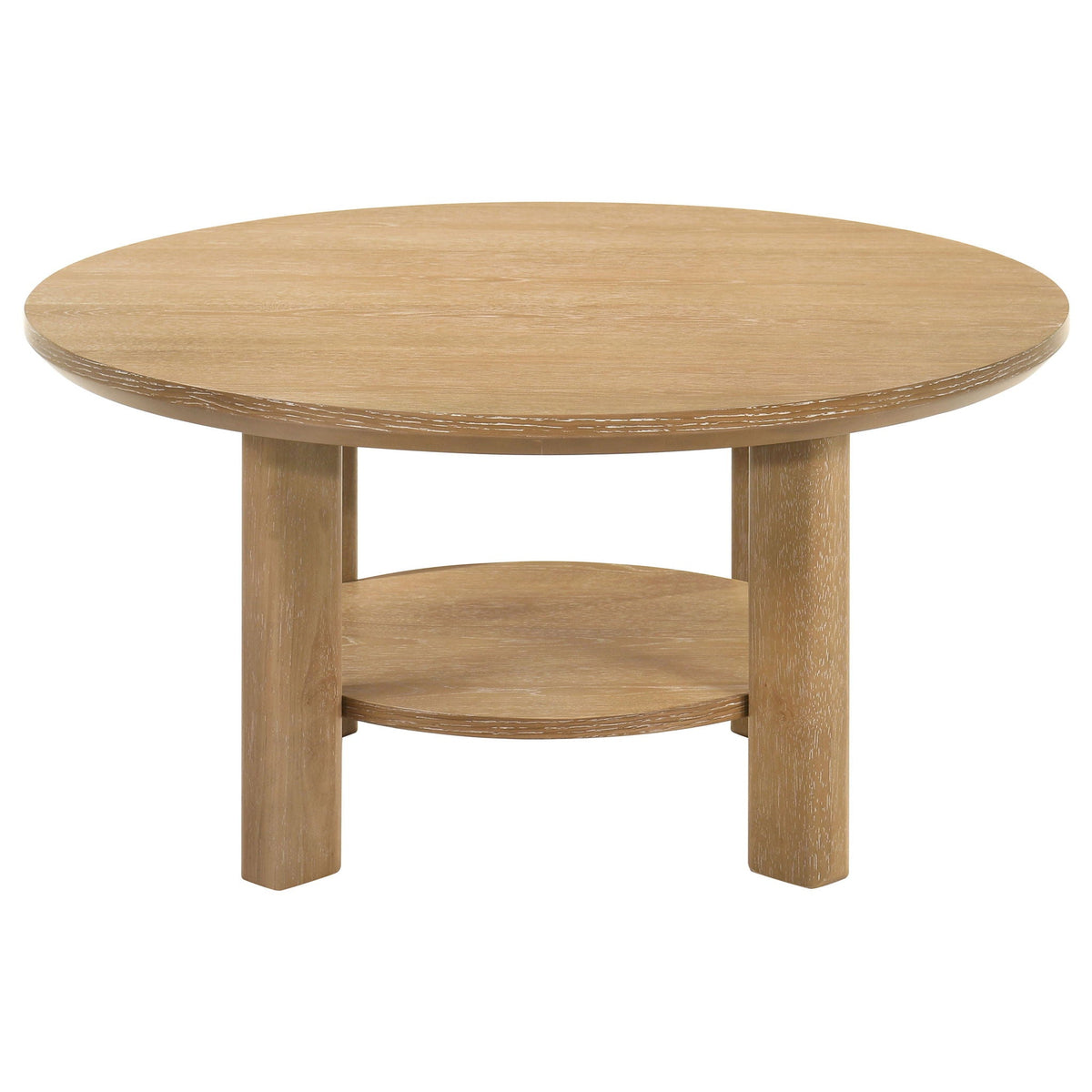 Ottowa Round Coffee Table — Light Oak