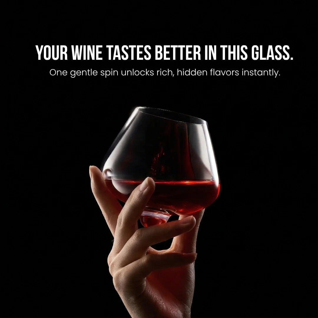 Kami Rotating Crystal Wine Glasses & Coasters