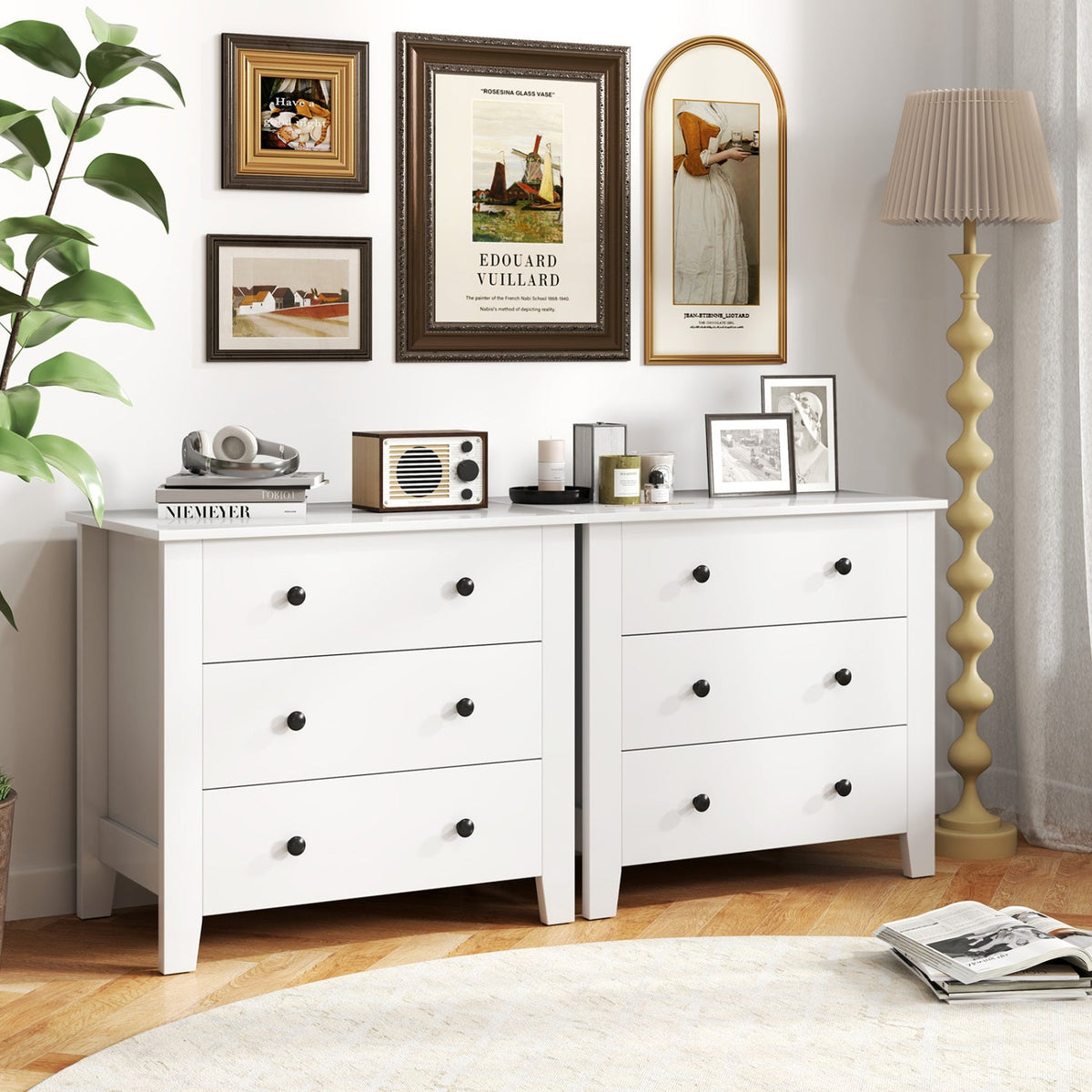 Three-Drawer Dresser — Set of Two