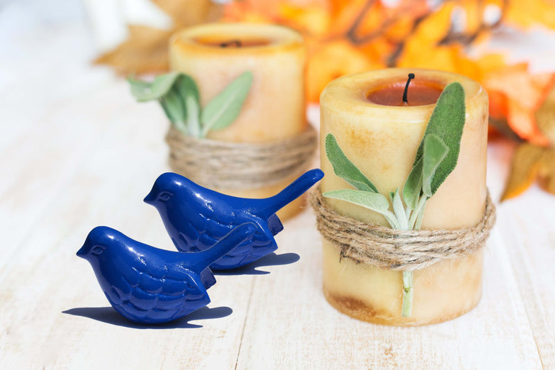 Blue Bird Figurines — Set of Two