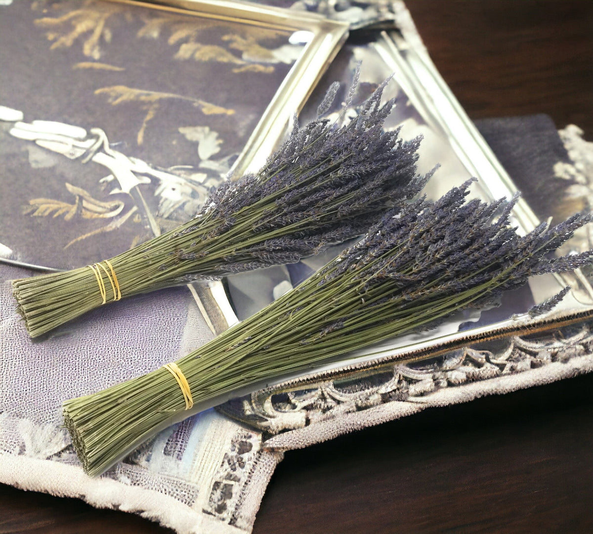 Long-Stem Dried Lavender Bundles — 2 Bundles