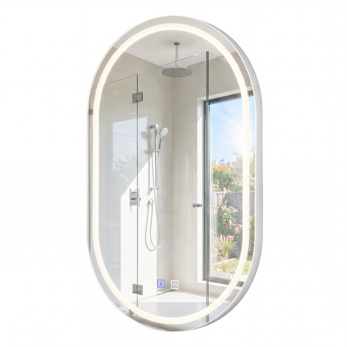 Oval LED Vanity Mirror — 32 × 20