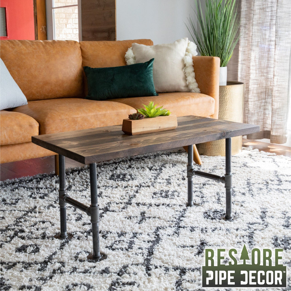 RESTORE Trail Brown Wood Coffee Table