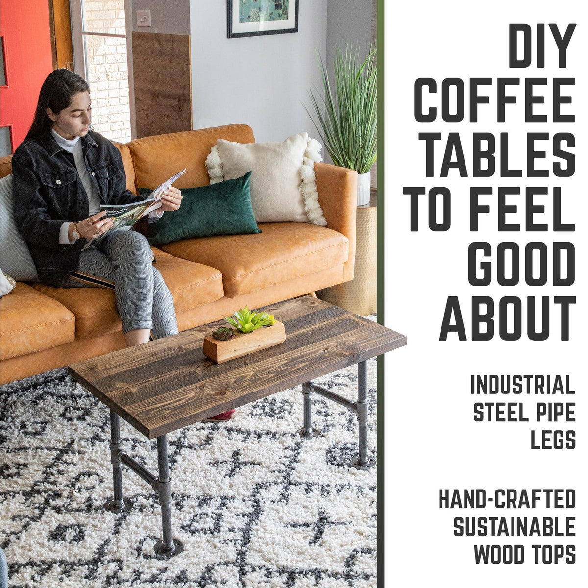 RESTORE Trail Brown Wood Coffee Table