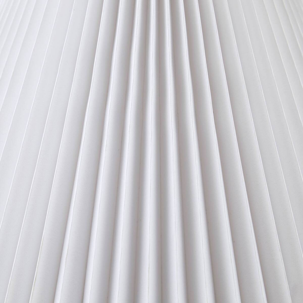 Pleated Shade Ceramic Table Lamp — White