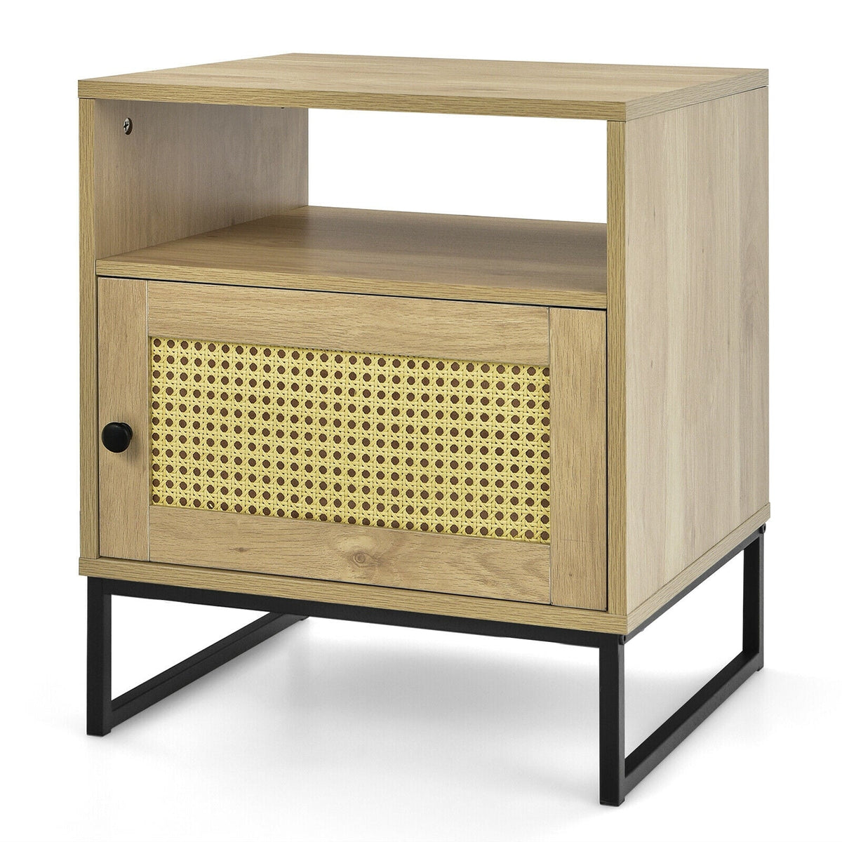 Rattan Door Side Table — Natural