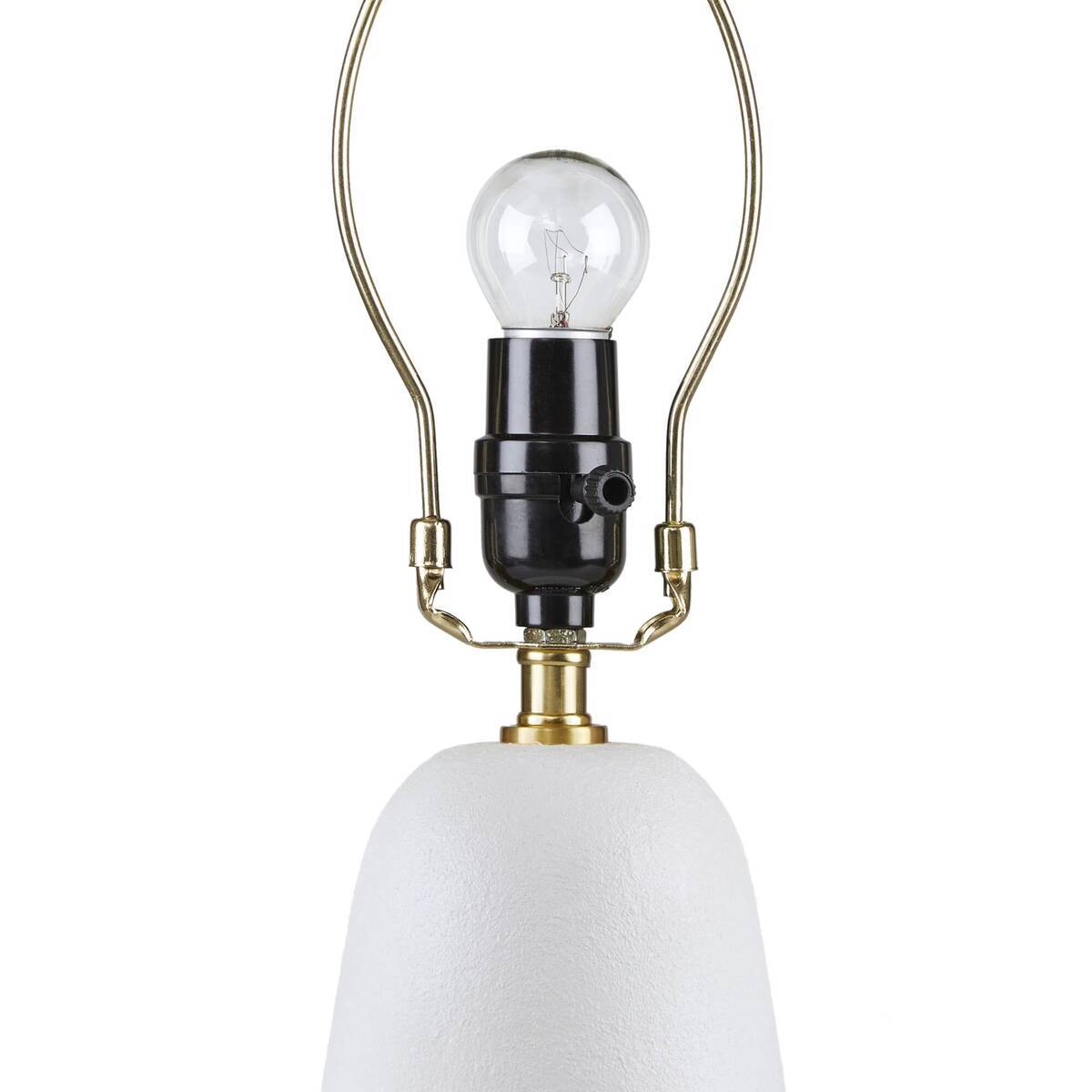 Pleated Shade Ceramic Table Lamp — White
