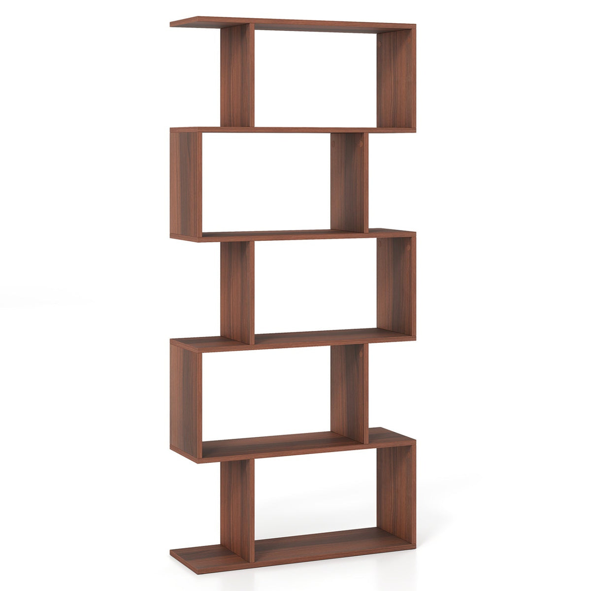 S-Shape Bookcase — Five Shelves