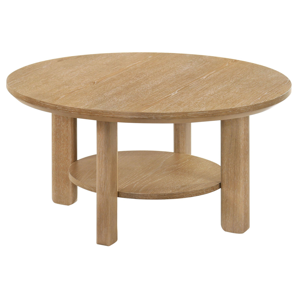 Ottowa Round Coffee Table — Light Oak