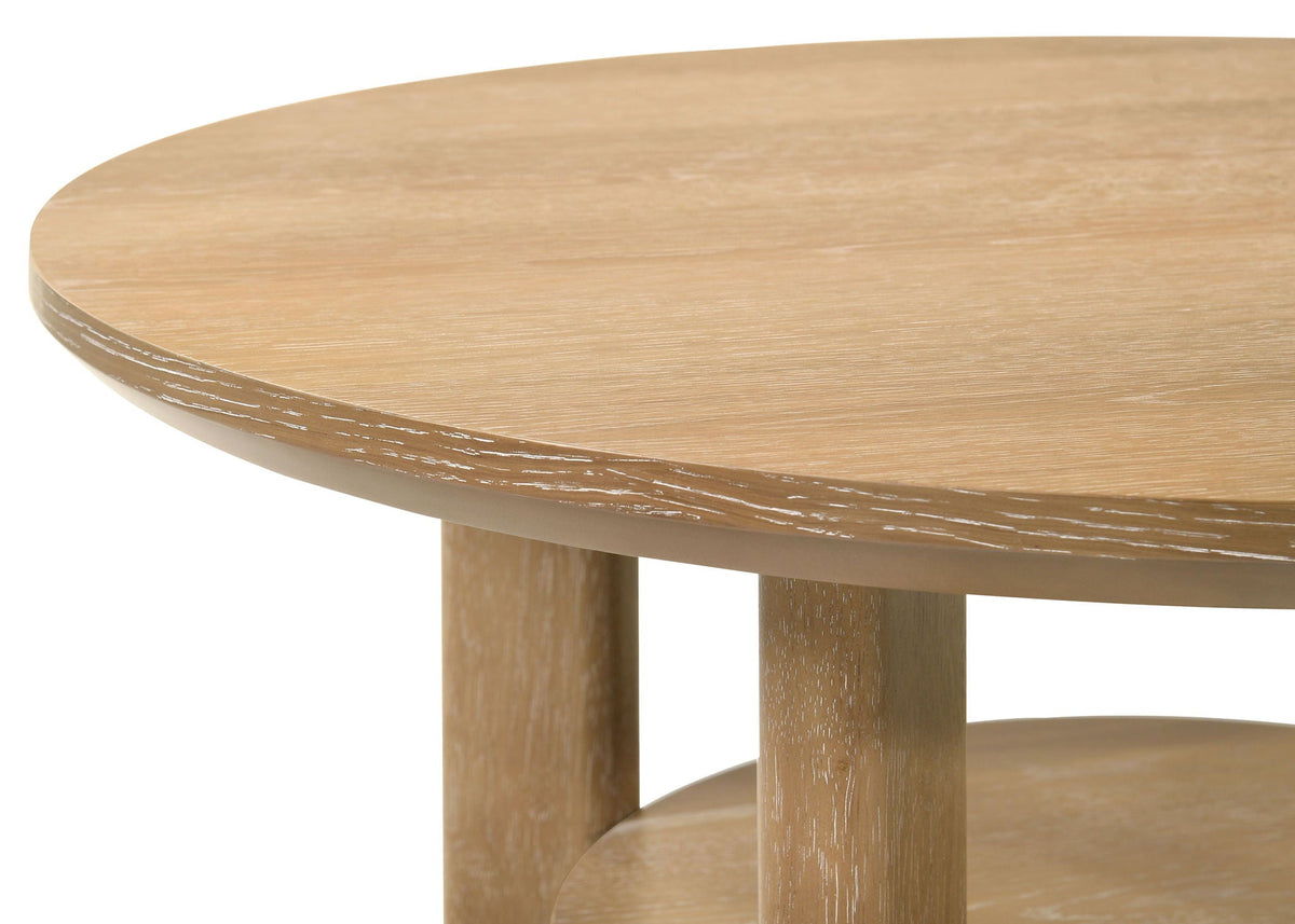 Ottowa Round Coffee Table — Light Oak