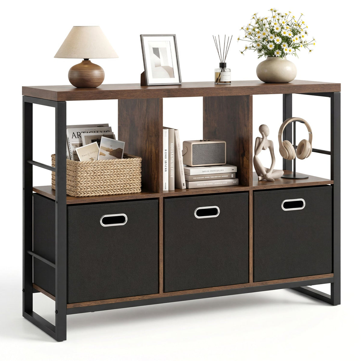 Six-Cube Storage Bookcase