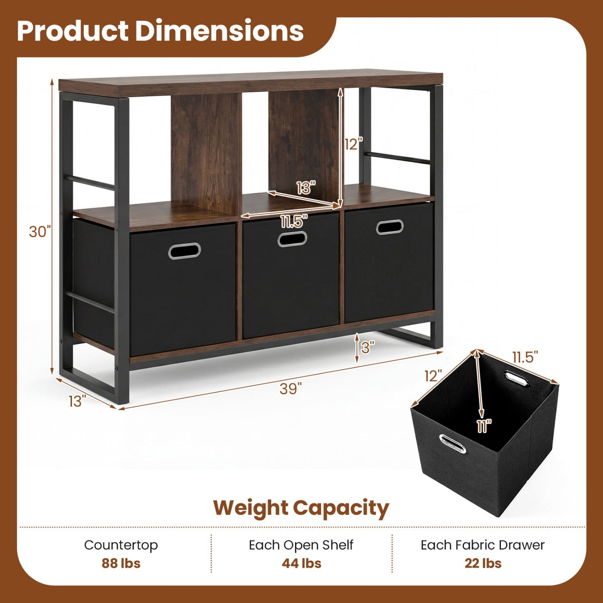 Six-Cube Storage Bookcase
