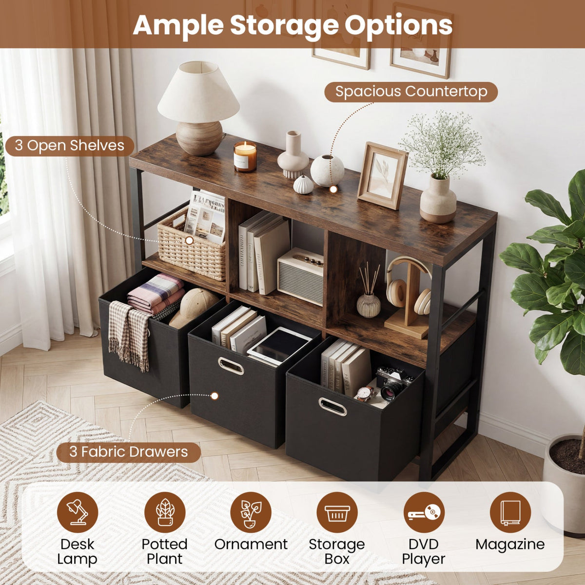 Six-Cube Storage Bookcase