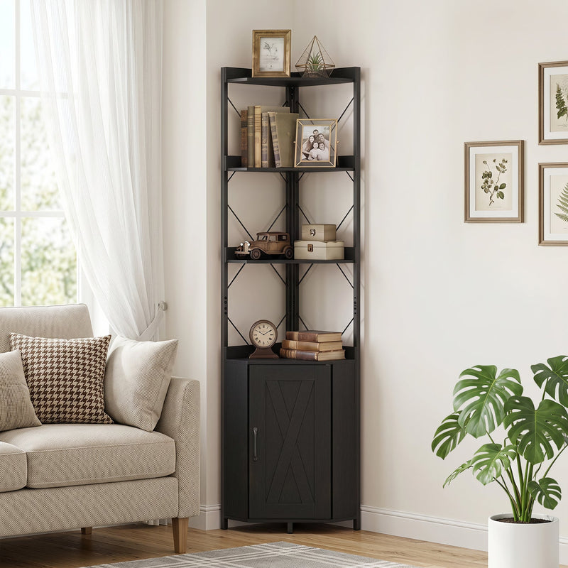 Corner Bookcase with Cabinet