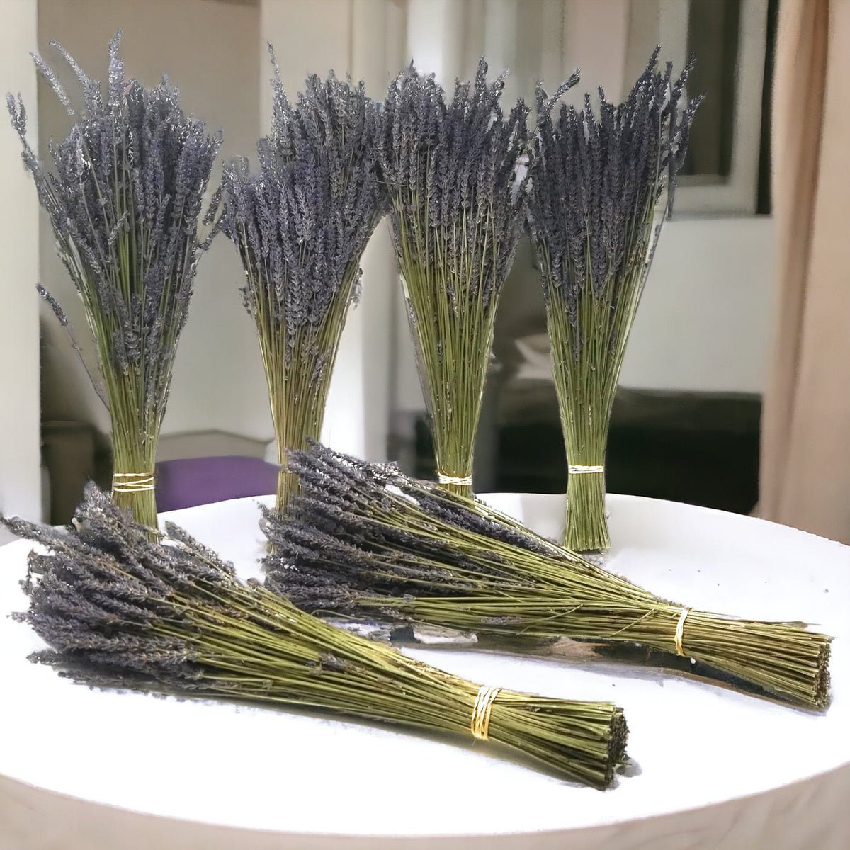 Long-Stem Dried Lavender Bundles — 6 Bundles