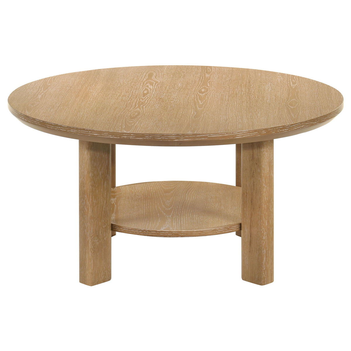 Ottowa Round Coffee Table — Light Oak