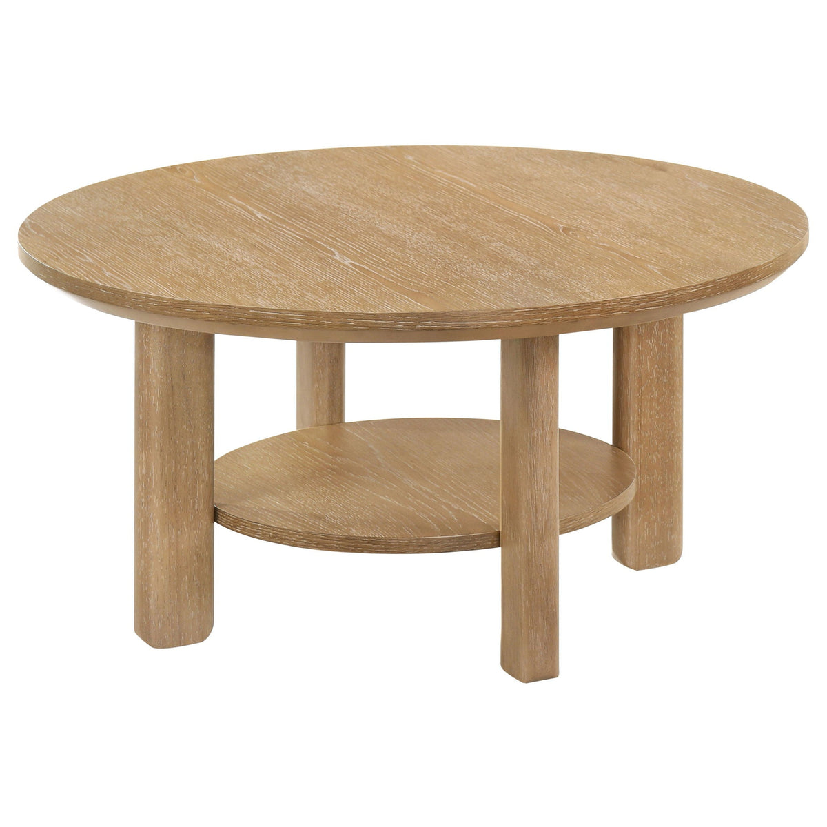 Ottowa Round Coffee Table — Light Oak