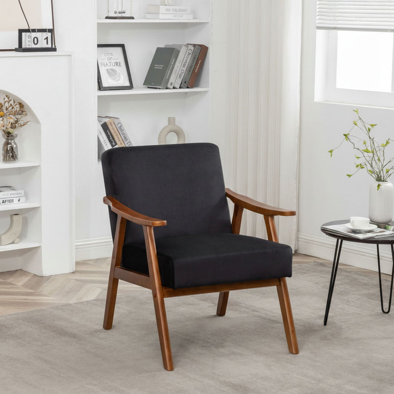 Mid-Century Wood Accent Chair