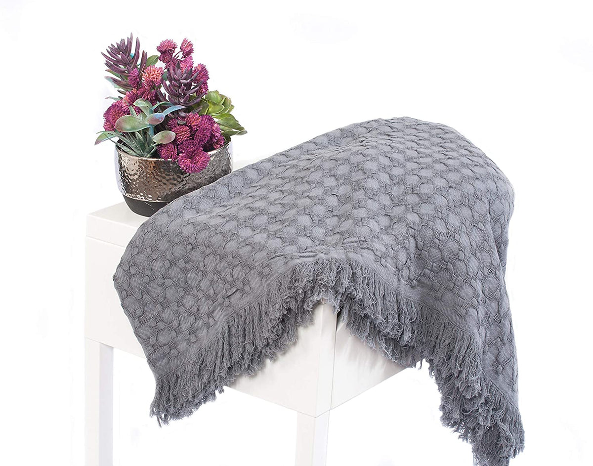 Kasentex Cotton Knit Throw