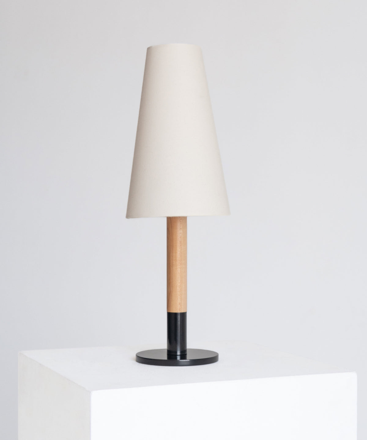 Arthur Oak & Linen Table Lamp