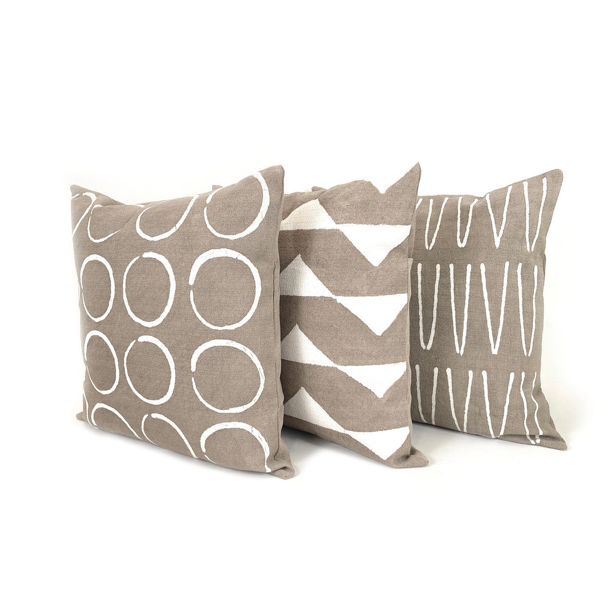 Sadza Lines Pillow Cover — Beige