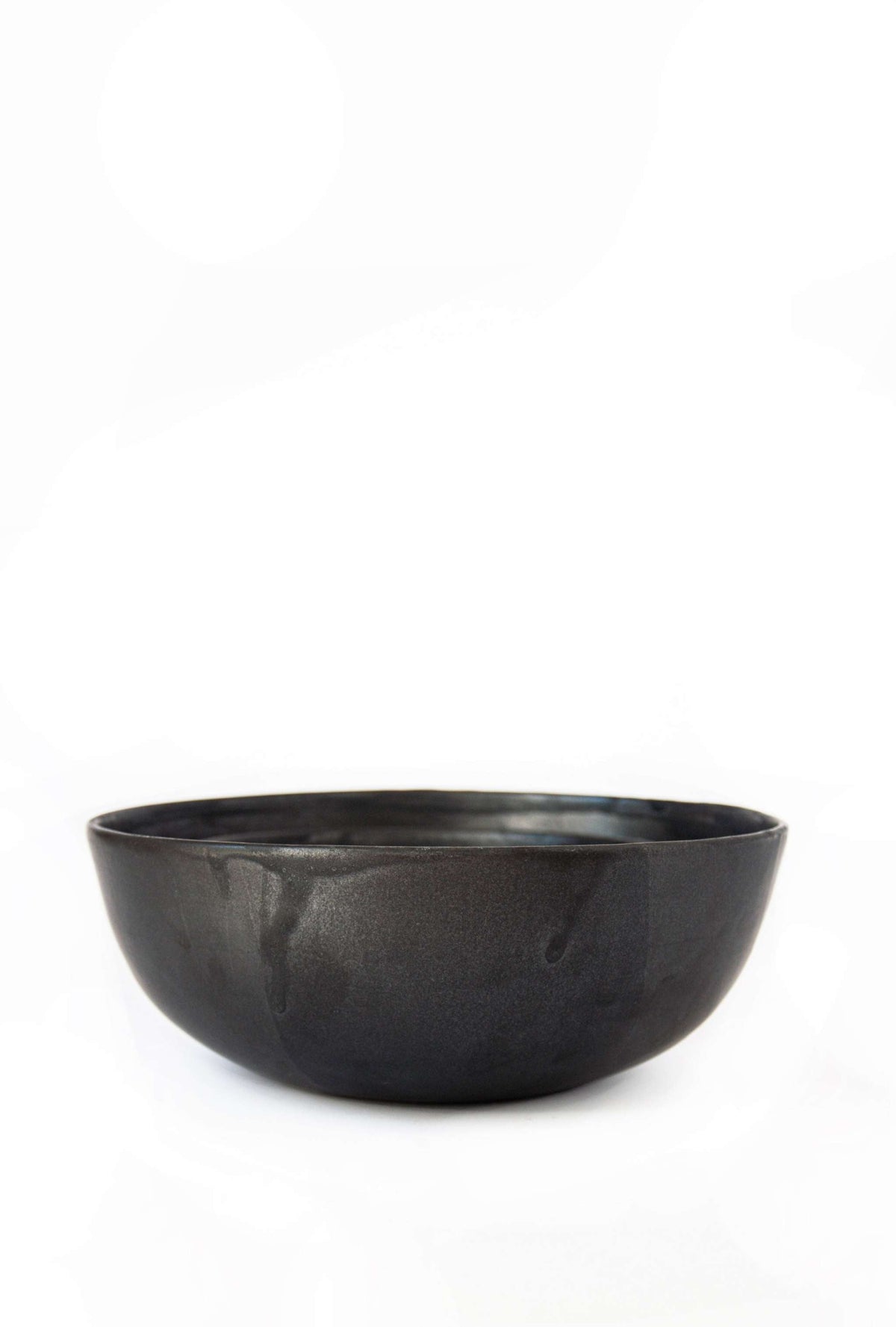 Matte Black Stoneware Serving Bowl — Single Bowl