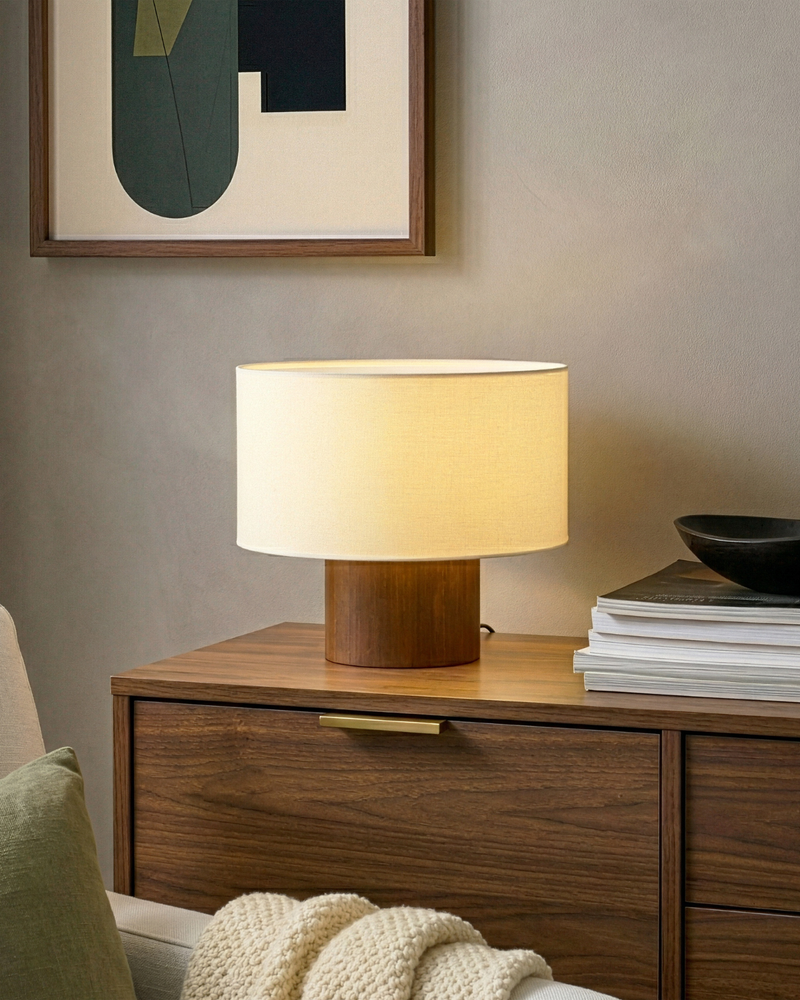Oliver Walnut Table Lamp