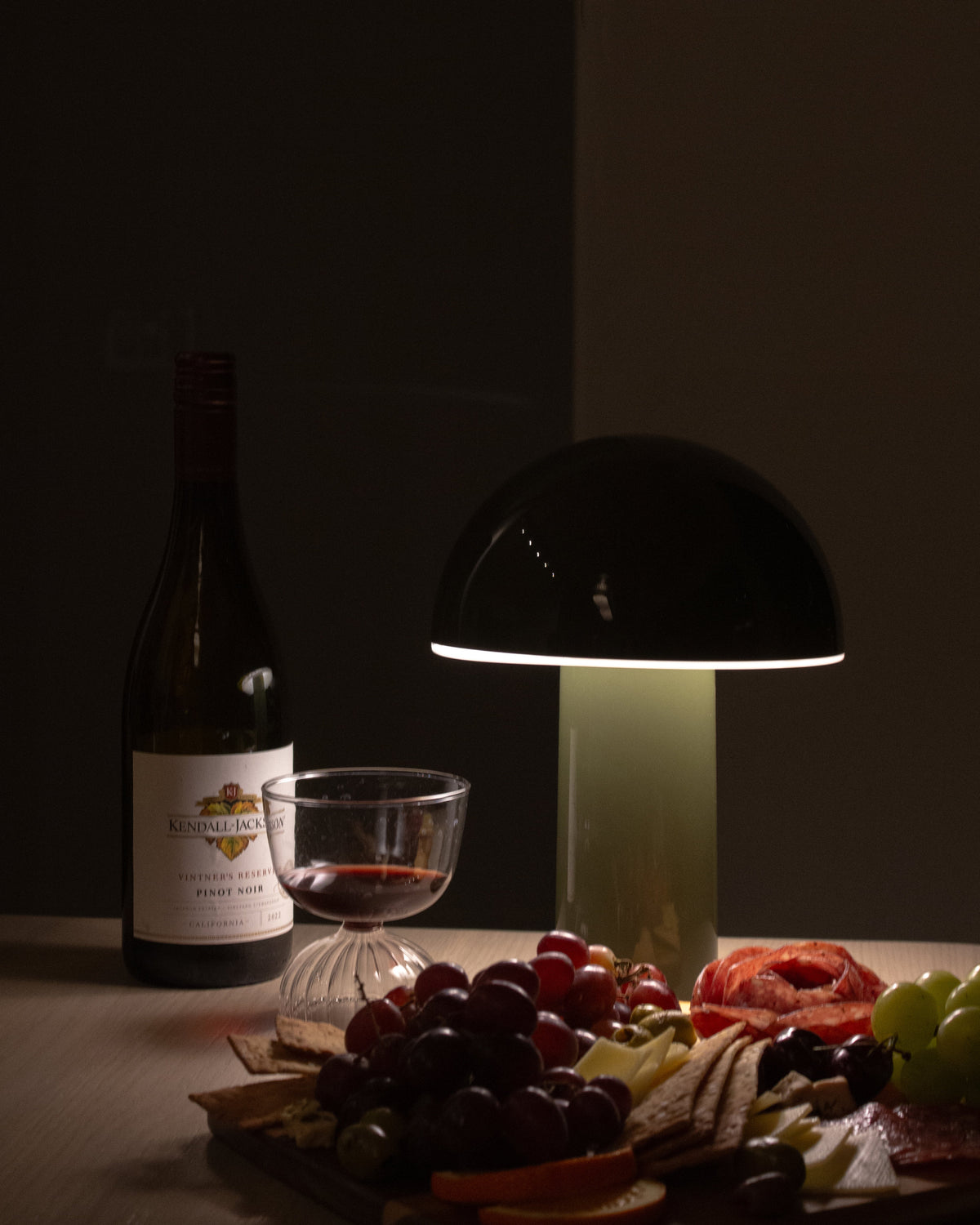 Celia Cordless Mushroom Lamp — Green
