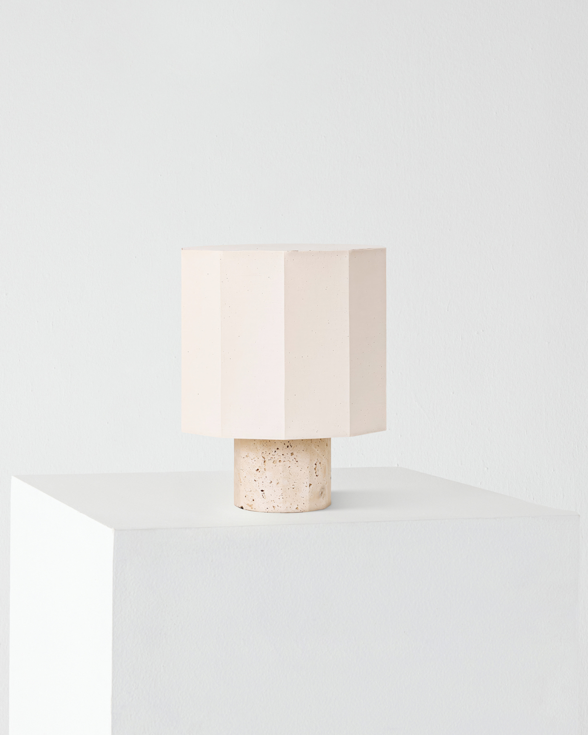 Cleo Travertine Table Lamp