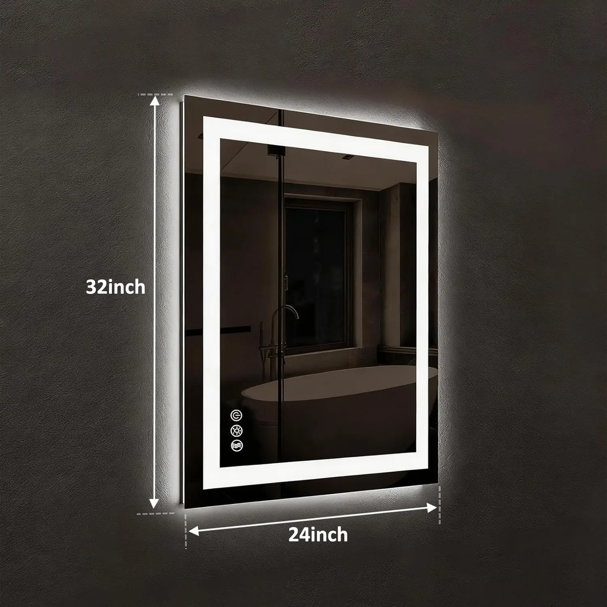 Compact Edge Glow LED Mirror