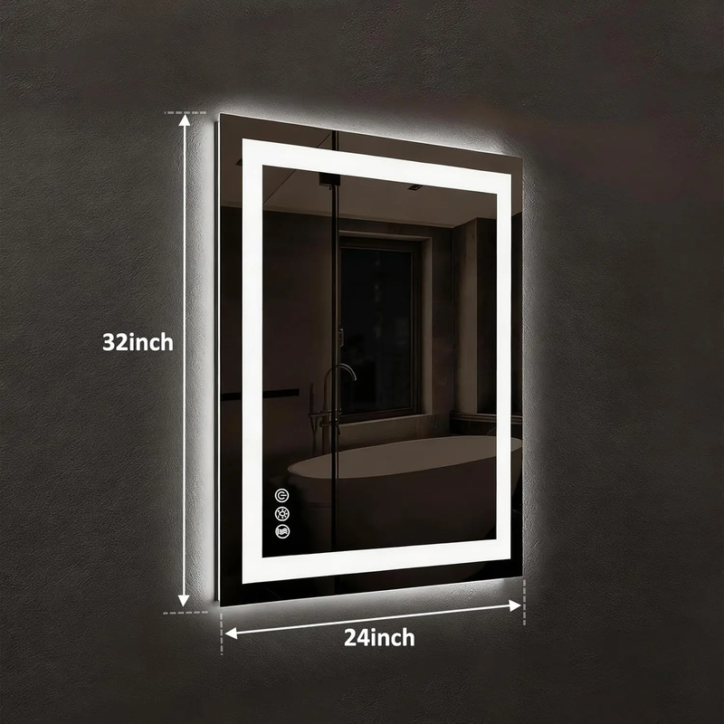 Compact Edge Glow LED Mirror