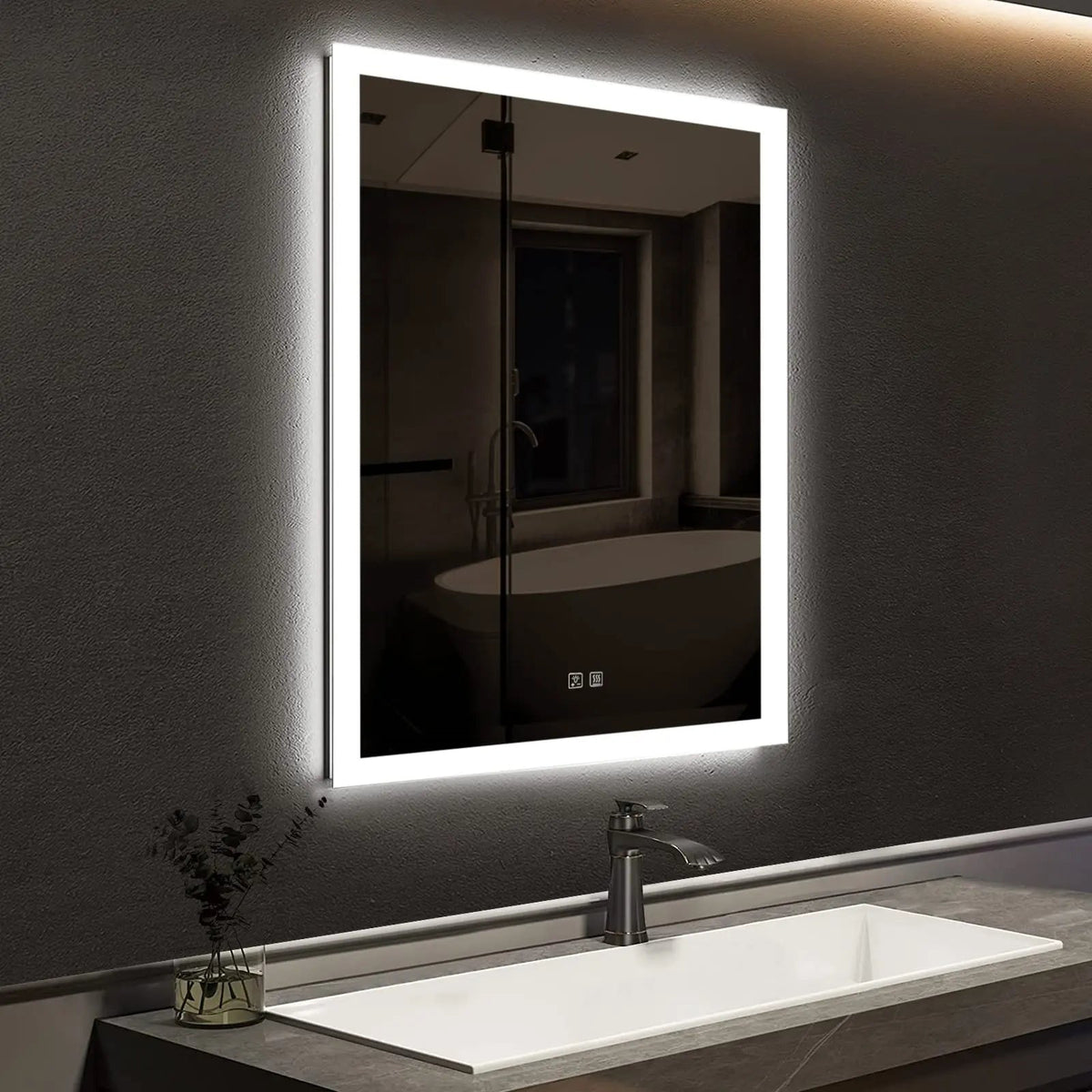 Compact Edge Glow LED Mirror