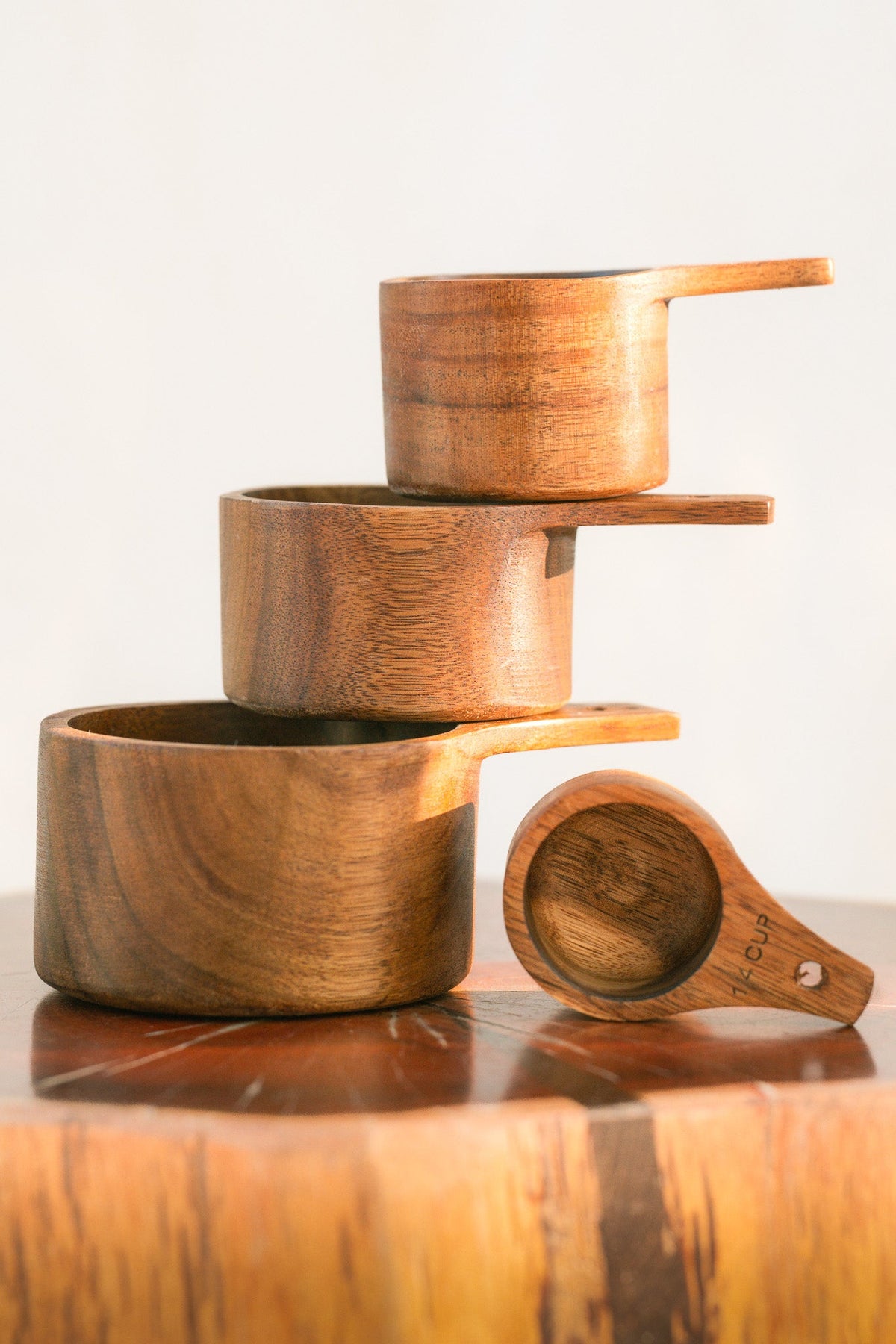 Wooden Measuring Cups — Set of Four