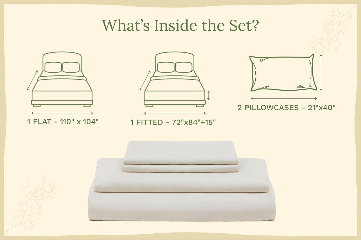 Organic Cotton Sateen Sheet Set