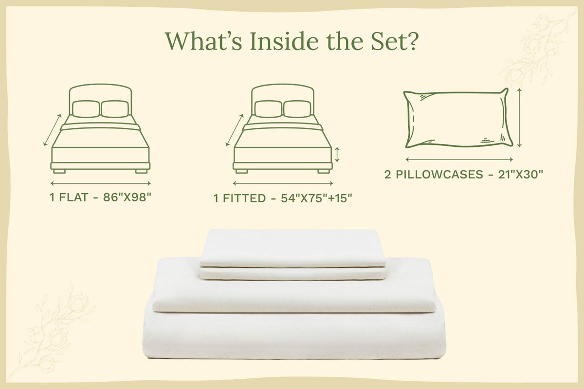 Organic Cotton Sateen Sheet Set
