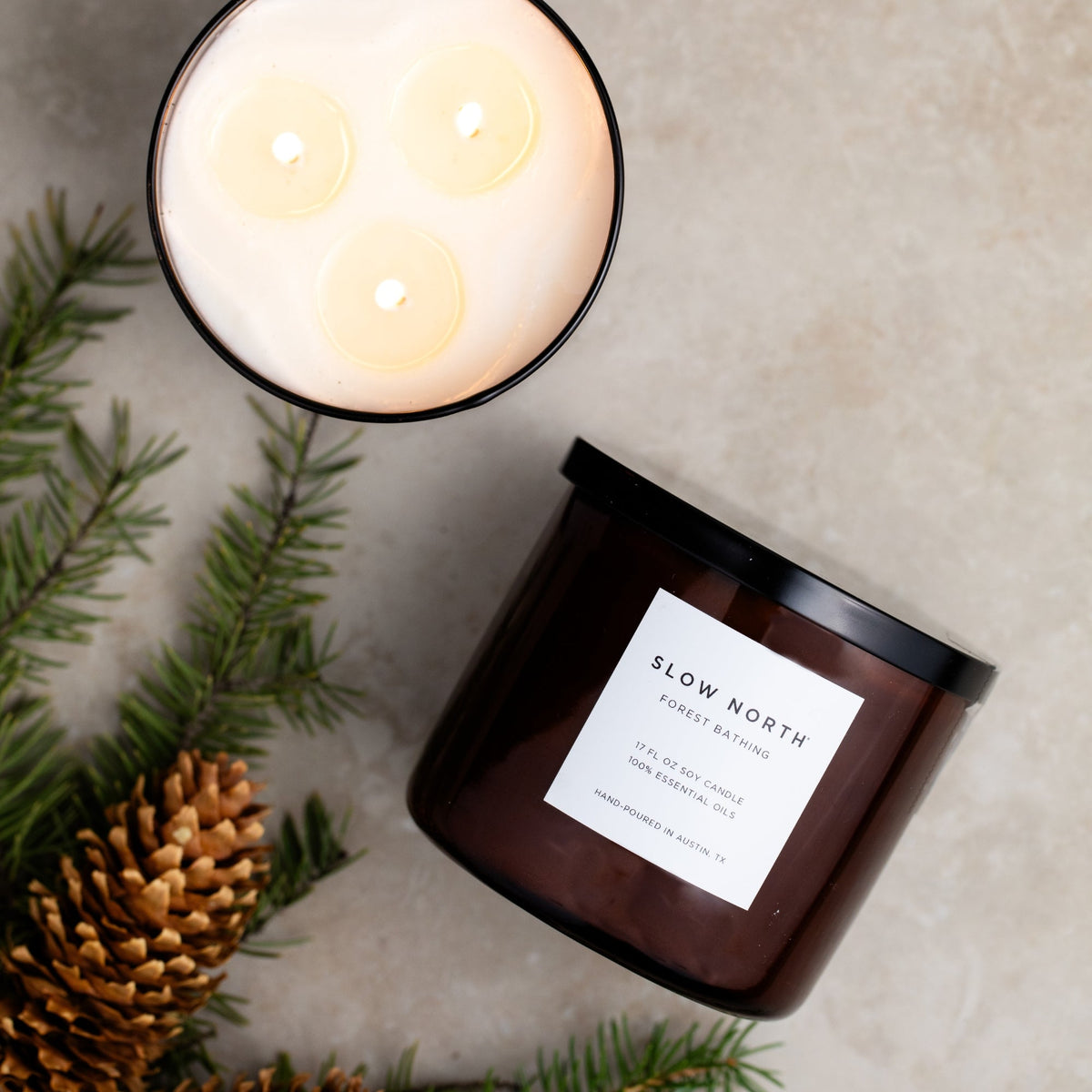 Forest Bathing Three-Wick Soy Candle