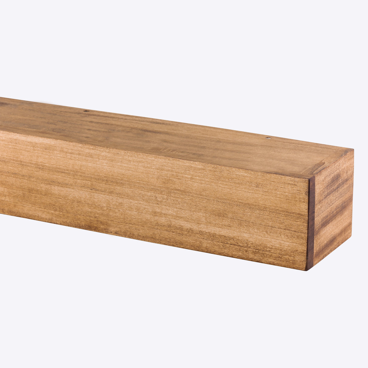 Farmhouse Poplar Fireplace Mantel — Aged Oak / 36" / 9"
