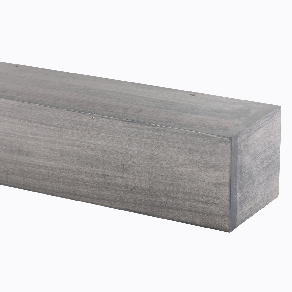 Farmhouse Poplar Fireplace Mantel — Ash Gray / 36" / 9"