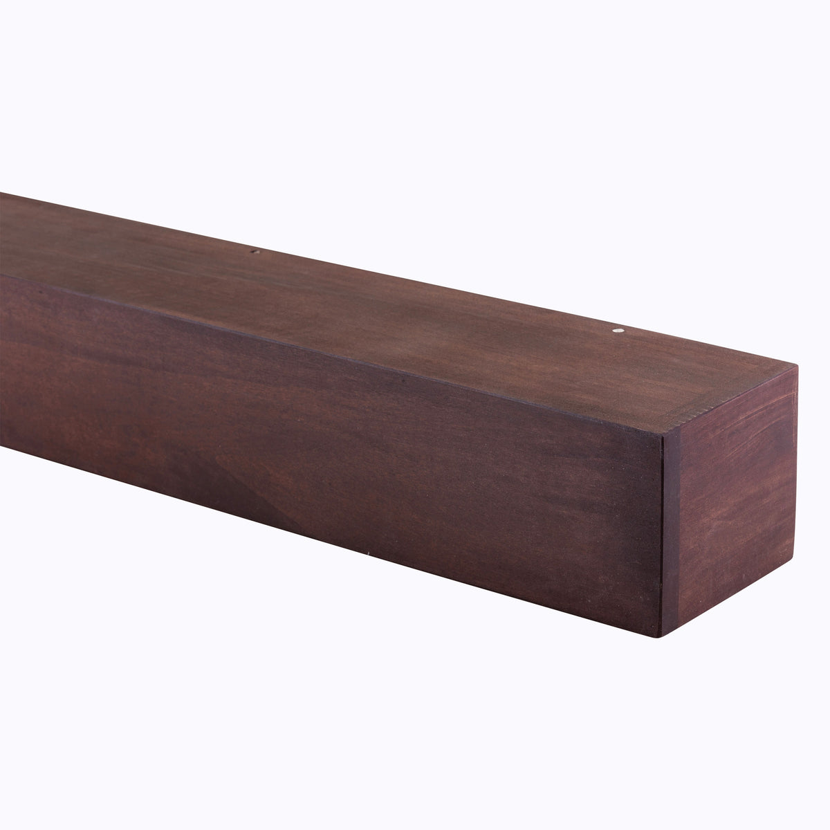 Farmhouse Poplar Fireplace Mantel — Mahogany / 36" / 9"