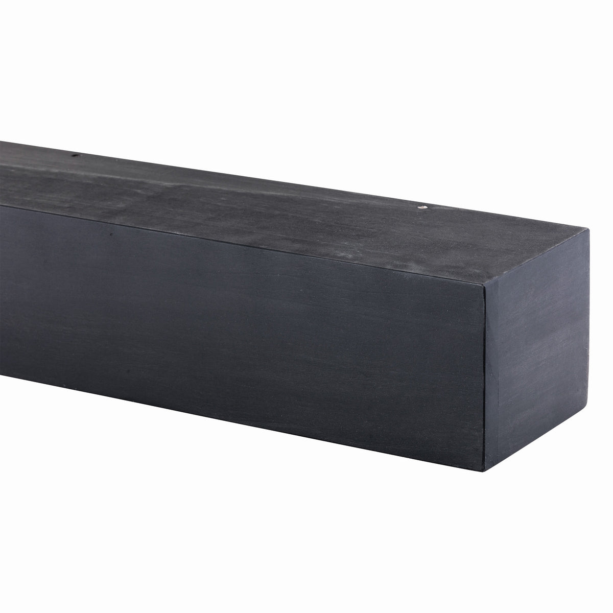 Farmhouse Poplar Fireplace Mantel — Midnight Black / 36" / 9"