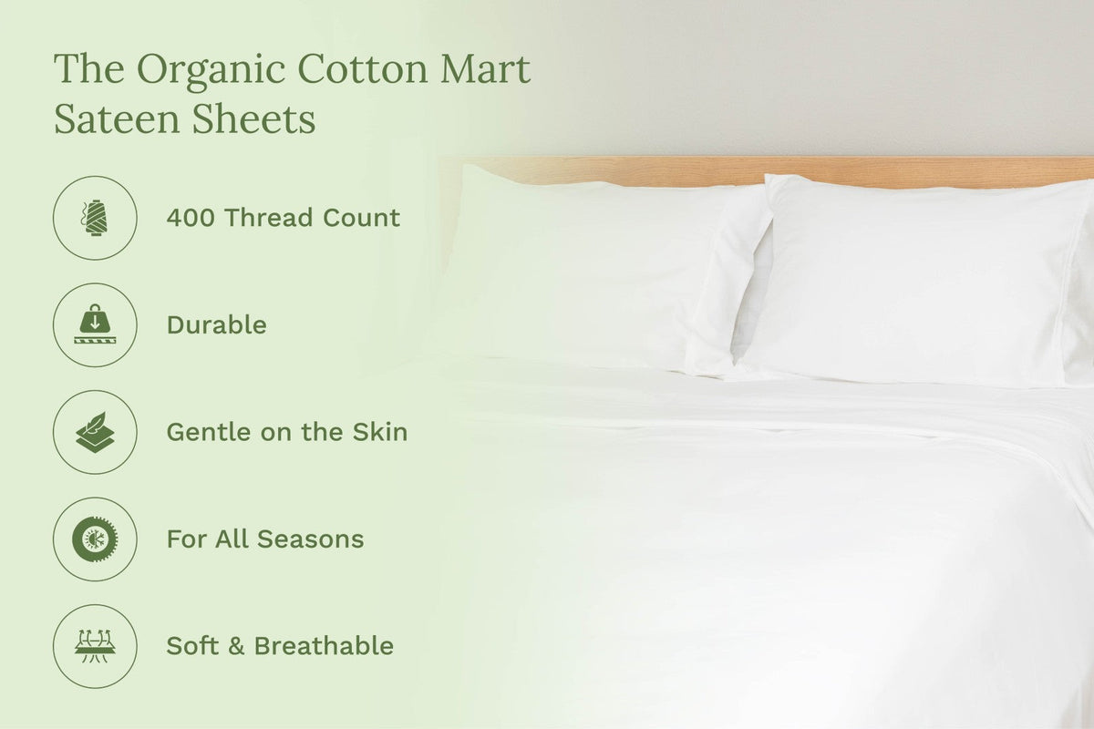 Organic Cotton Sateen Sheet Set