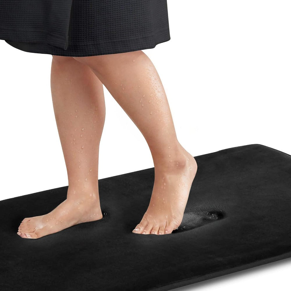Memory Foam Bath Mat — Black
