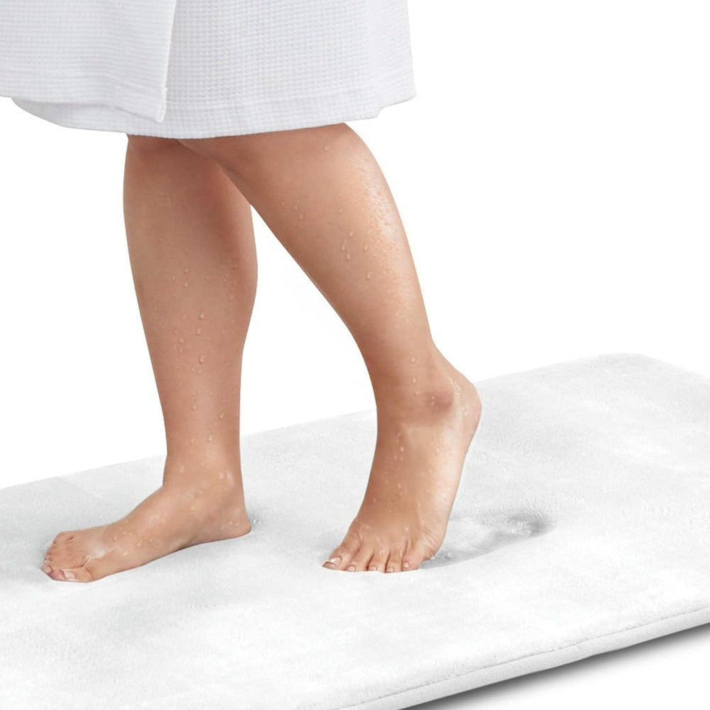 Memory Foam Bath Mat — White