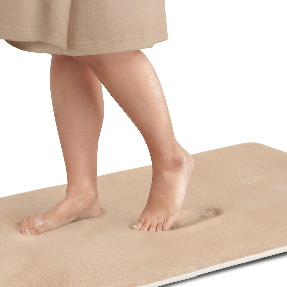 Memory Foam Bath Mat — Beige