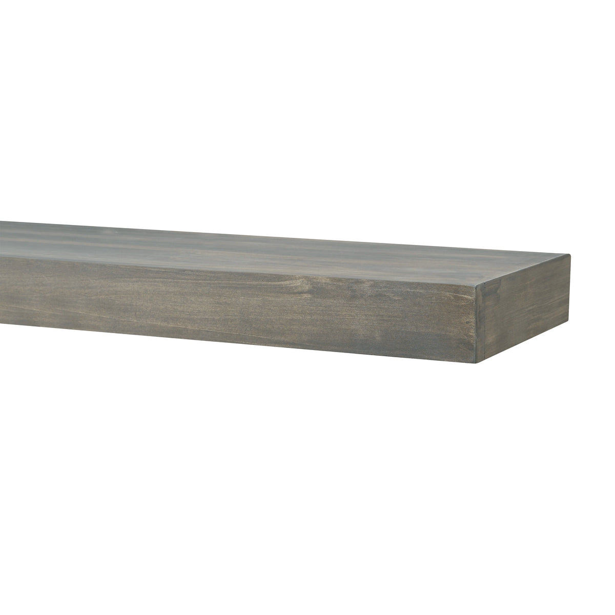 Farmhouse Poplar Floating Kitchen Shelf — Ash Gray / 24" x10" x3"